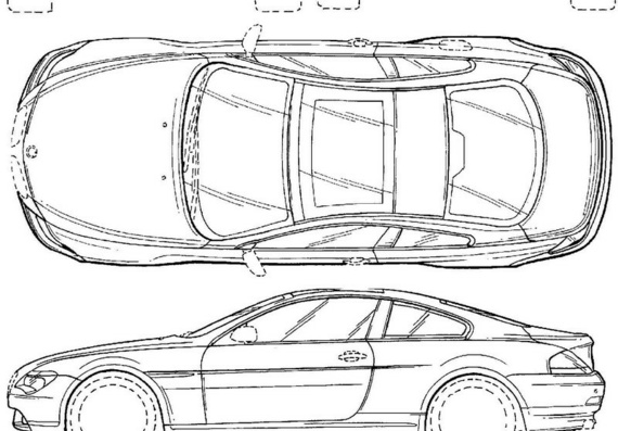 BMW 6 series E63 Coupe (БМВ 6 серии Е63 Купе) - чертежи (рисунки) автомобиля